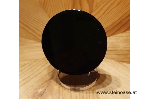 Obsidian Spiegel / Scheibe, rund, Ø 80mm